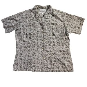Columbia Floral Short Sleeve Button Up Shirt Women’s Large